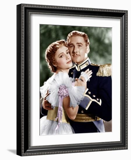 THE CHARGE OF THE LIGHT BRIGADE, from left: Olivia de Havilland, Errol Flynn, 1936-null-Framed Photo