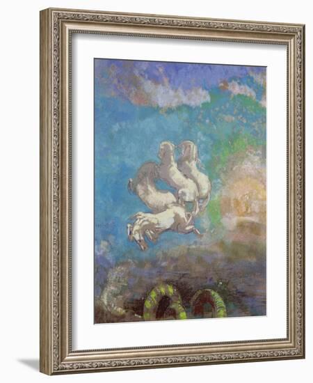 The Chariot of Apollo, circa 1905-14-Odilon Redon-Framed Giclee Print