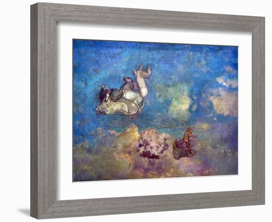 The Chariot of Apollo-Odilon Redon-Framed Art Print