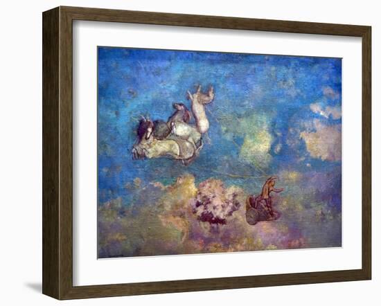 The Chariot of Apollo-Odilon Redon-Framed Art Print