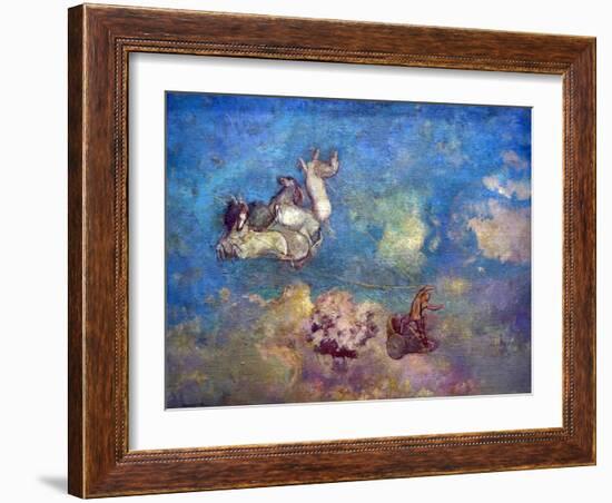 The Chariot of Apollo-Odilon Redon-Framed Art Print