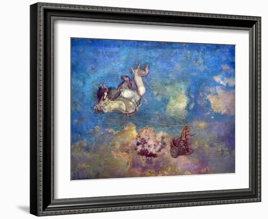 The Chariot of Apollo-Odilon Redon-Framed Art Print