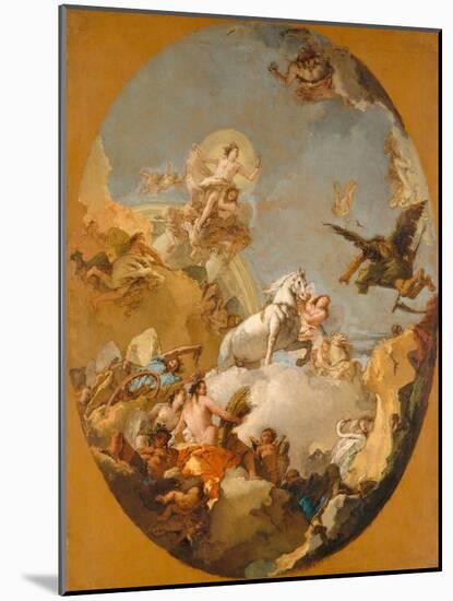 The Chariot of Aurora, 1761-9-Giovanni Battista Tiepolo-Mounted Giclee Print