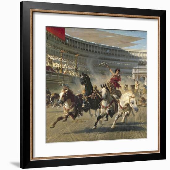 The Chariot Race, Detail-Alexander Von Wagner-Framed Premium Giclee Print