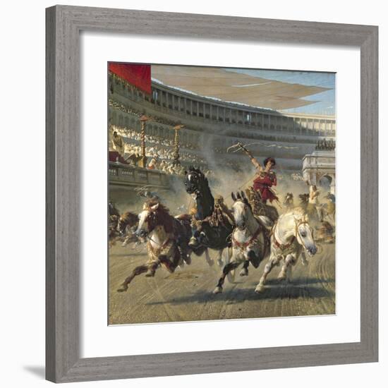 The Chariot Race, Detail-Alexander Von Wagner-Framed Premium Giclee Print