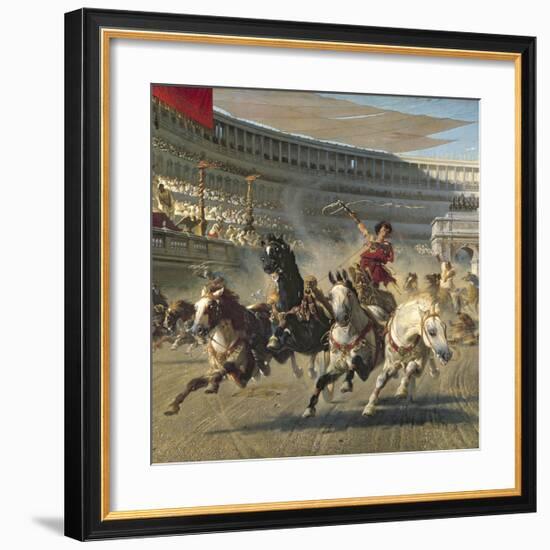 The Chariot Race, Detail-Alexander Von Wagner-Framed Premium Giclee Print