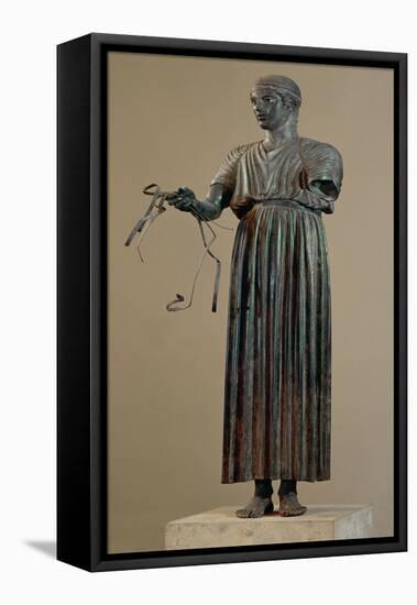 The Charioteer of Delphi, a Votive Offering from Polyzalos-Sotades-Framed Premier Image Canvas