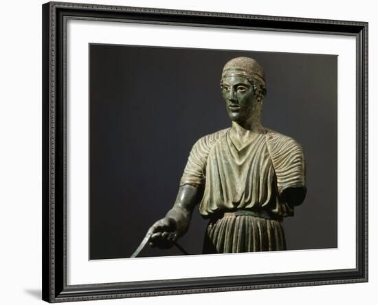 The Charioteer of Delphi, Bronze, c. 478 BC Archaic Greek-null-Framed Photographic Print