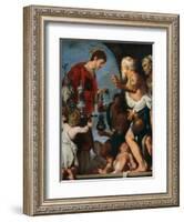 The Charity of St Lawrence-Bernardo Strozzi-Framed Giclee Print