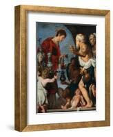 The Charity of St Lawrence-Bernardo Strozzi-Framed Giclee Print