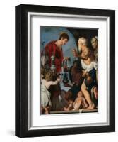 The Charity of St Lawrence-Bernardo Strozzi-Framed Giclee Print