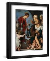 The Charity of St Lawrence-Bernardo Strozzi-Framed Giclee Print