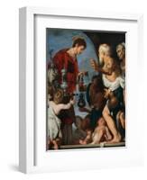 The Charity of St Lawrence-Bernardo Strozzi-Framed Giclee Print