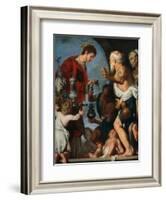 The Charity of St Lawrence-Bernardo Strozzi-Framed Giclee Print
