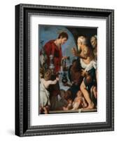 The Charity of St Lawrence-Bernardo Strozzi-Framed Giclee Print