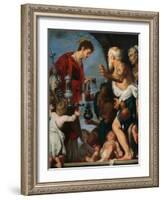 The Charity of St Lawrence-Bernardo Strozzi-Framed Giclee Print