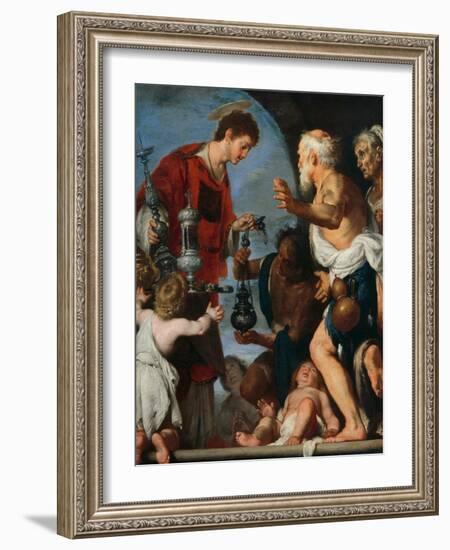 The Charity of St Lawrence-Bernardo Strozzi-Framed Giclee Print