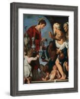 The Charity of St Lawrence-Bernardo Strozzi-Framed Giclee Print
