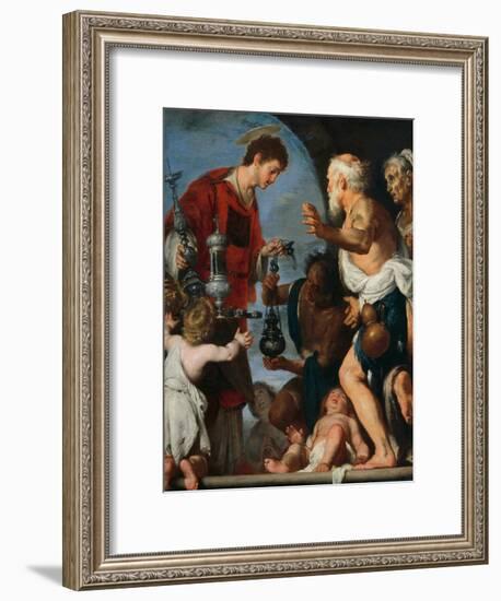 The Charity of St Lawrence-Bernardo Strozzi-Framed Giclee Print