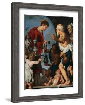 The Charity of St Lawrence-Bernardo Strozzi-Framed Giclee Print