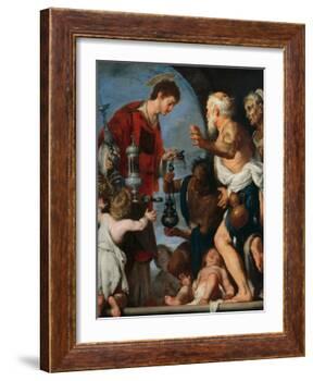 The Charity of St Lawrence-Bernardo Strozzi-Framed Giclee Print