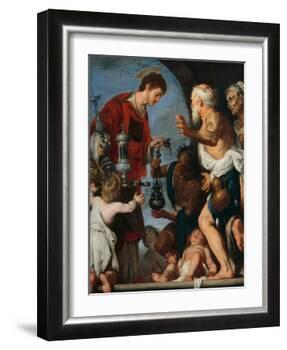 The Charity of St Lawrence-Bernardo Strozzi-Framed Giclee Print