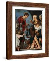 The Charity of St Lawrence-Bernardo Strozzi-Framed Giclee Print