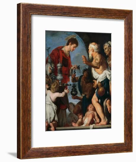 The Charity of St Lawrence-Bernardo Strozzi-Framed Giclee Print