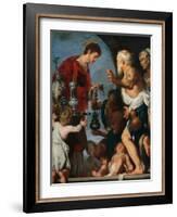 The Charity of St Lawrence-Bernardo Strozzi-Framed Giclee Print