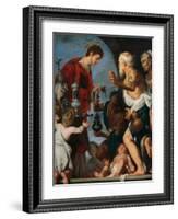 The Charity of St Lawrence-Bernardo Strozzi-Framed Giclee Print