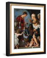 The Charity of St Lawrence-Bernardo Strozzi-Framed Giclee Print