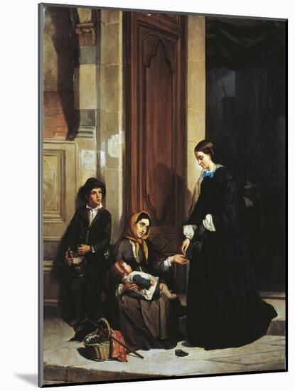 The Charity-Ippolito Caffi-Mounted Giclee Print