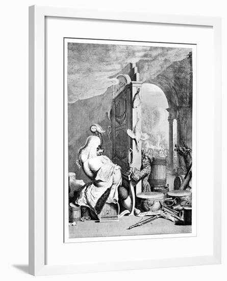 The Charming Brute, (A Satire on Hande), 1754-null-Framed Giclee Print