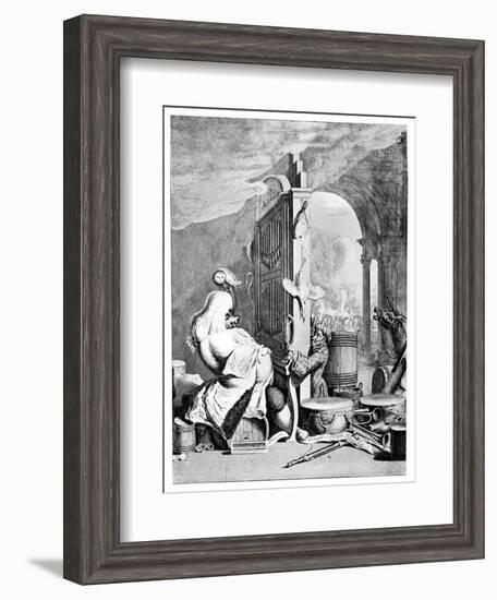 The Charming Brute, (A Satire on Hande), 1754-null-Framed Giclee Print