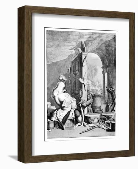 The Charming Brute, (A Satire on Hande), 1754-null-Framed Giclee Print