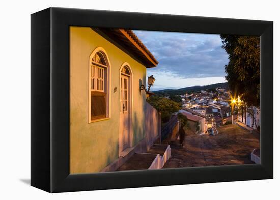 The Charming Town of Lencois in Chapada Diamantina National Park at Dusk-Alex Saberi-Framed Premier Image Canvas