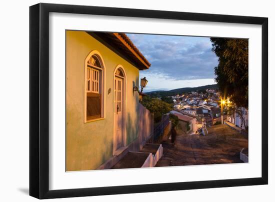 The Charming Town of Lencois in Chapada Diamantina National Park at Dusk-Alex Saberi-Framed Photographic Print