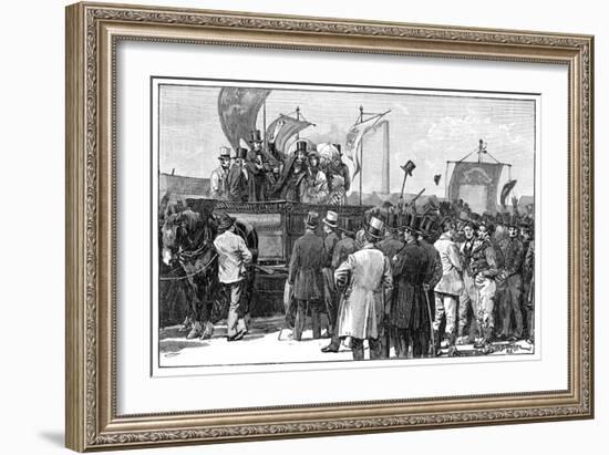 The Chartist Demonstration on Kennington Common, 1848-William Barnes Wollen-Framed Giclee Print