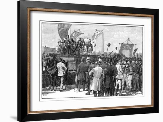 The Chartist Demonstration on Kennington Common, 1848-William Barnes Wollen-Framed Giclee Print