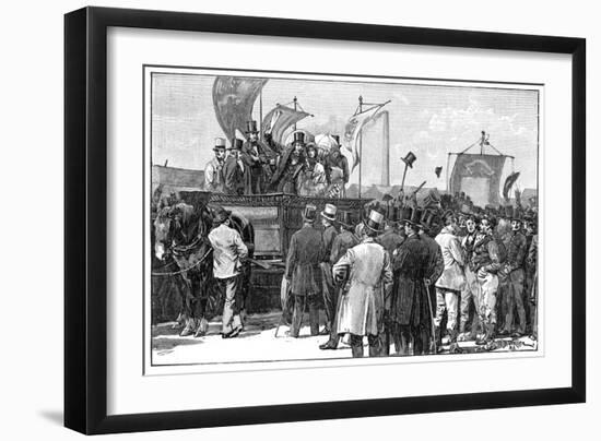 The Chartist Demonstration on Kennington Common, 1848-William Barnes Wollen-Framed Giclee Print