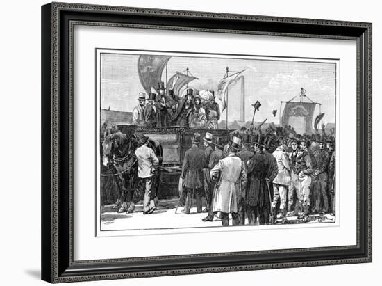 The Chartist Demonstration on Kennington Common, 1848-William Barnes Wollen-Framed Giclee Print