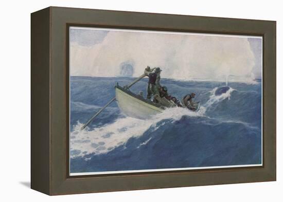 The Chase of the Bow-Head Whale-Clifford W. Ashley-Framed Premier Image Canvas