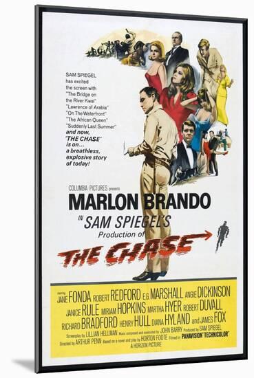 THE CHASE, US poster, center: Marlon Brando 1966-null-Mounted Art Print