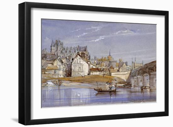 The Chateau at Amboise, on the Loire, 1836-William Callow-Framed Giclee Print