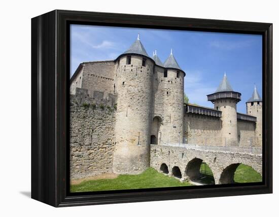 The Chateau Comtal Inside La Cite, Carcassonne, UNESCO World Heritage Site, Languedoc-Roussillon, F-David Clapp-Framed Premier Image Canvas
