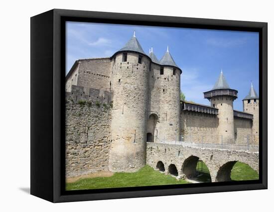 The Chateau Comtal Inside La Cite, Carcassonne, UNESCO World Heritage Site, Languedoc-Roussillon, F-David Clapp-Framed Premier Image Canvas