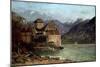 The Chateau de Chillon, 1875-Gustave Courbet-Mounted Giclee Print