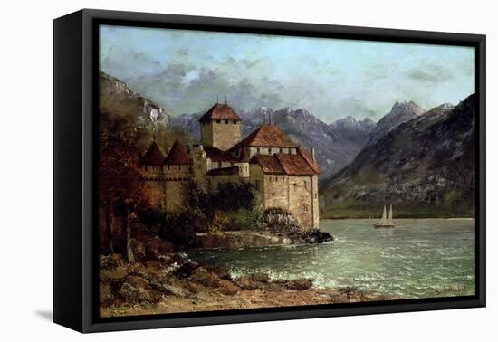 The Chateau de Chillon, 1875-Gustave Courbet-Framed Premier Image Canvas