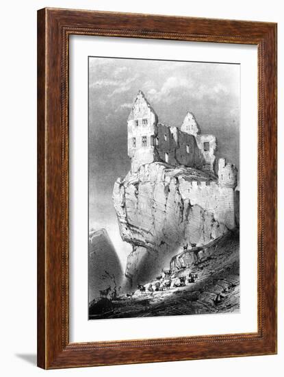 The Chateau De Crussol, Saint-Peray, France, 19th Century-Godard Q des Augustins-Framed Giclee Print