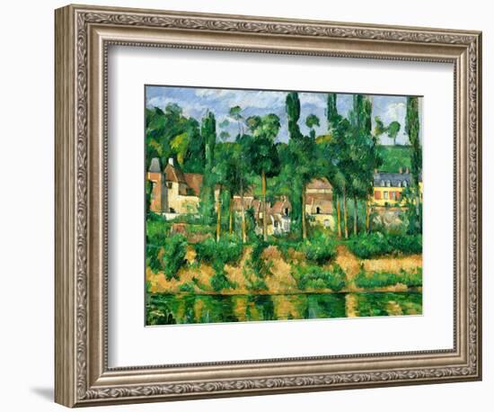 The Chateau De Medan, C.1880-Paul Cézanne-Framed Giclee Print